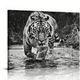 thumbnail image 1 of COMIO  Animal Tiger Black and White Poster Canvas Wall Art Prints for Wall Decor Room Decor Bedroom Decor Gifts Frame-Style, 1 of 5