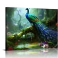 thumbnail image 1 of COMIO  Animals Canvas Wall Art Peacock Pictures Prints Wall Painting on Canvas Decor for Living Room Bedroom Home Office Wall Decor Stretched and Framed Artwork, 1 of 5