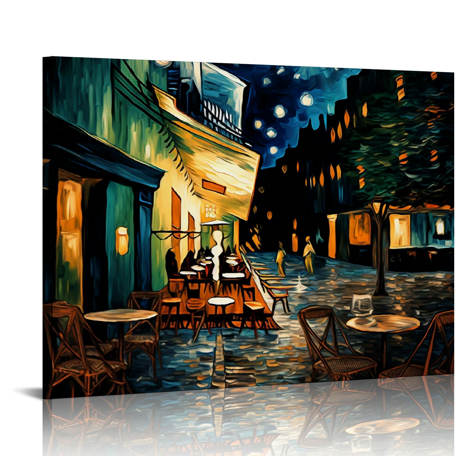 COMIO Art Cafe Terrace at Night Canvas Prints Wall Art by Van Gogh ...