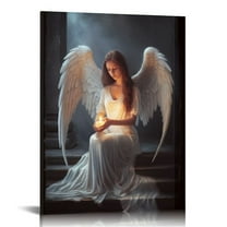 COMIO Art Posters White Angel Painting Angel Wings Posters for Girls Room-20 Canvas Wall Art Prints for Wall Decor Room Decor Bedroom Decor Gifts Posters