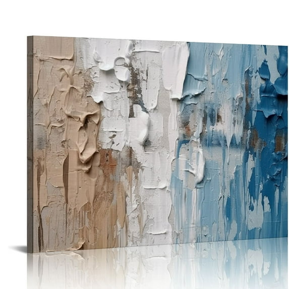 COMIO Art Prints, Enchanting Illusions, Blue Illusion Canvas Wall Art Print, Intriguing and Mesmerizing Artwork, Canvas Prints, portrait,Art