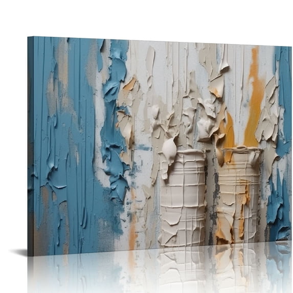 COMIO Art Prints, Enchanting Illusions, Blue Illusion Canvas Wall Art Print, Intriguing and Mesmerizing Artwork, Canvas Prints, portrait,Wall