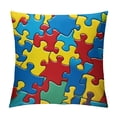 thumbnail image 1 of COMIO  Autism Awareness Pillow Covers,Autism Puzzle Throw Pillow Cases  Decorative Double-Sided Design Square Pillowcases  for Home Decor Living Room Sofa Bedroom Outdoor, 1 of 5