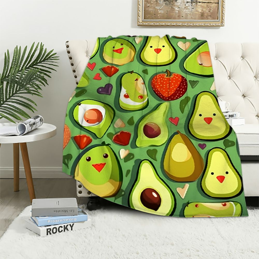 COMIO Avocado Blanket Gifts,Gifts for Avocado Lovers,Avocado Print