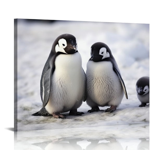 COMIO Baby Penguin Pictures Canvas Painting Wall Art Decor Poster Print Modern Home Animal Art Prints With Framed