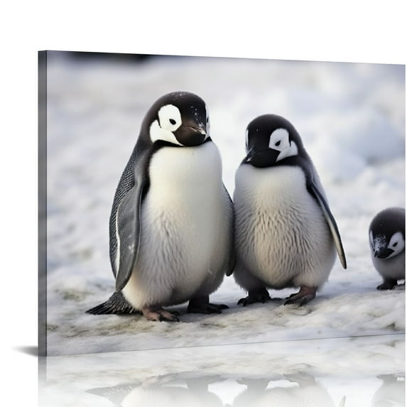 COMIO Baby Penguin Pictures Canvas Painting Wall Art Decor Poster Print Modern Home Animal Art Prints With Framed