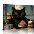 thumbnail image 1 of COMIO  Baking Because Murder is Wrong Poster - Black Cat Print - Cat Art - Gift for Him, Her, Baker &amp; Animal Lover - Funny Decor for Kitchen, Restaurant or Dining Room - Wall&nbsp;Art, 1 of 4