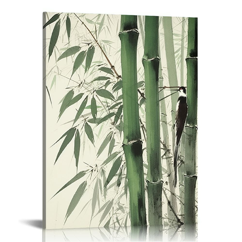 COMIO Bamboo Canvas Wall Art for Home Decor Bamboo Paintings for Wall  Bamboo Wall Picture Chinese Painting of Bamboo Forest Nature Picture Print  on ..., image size:1000x1000