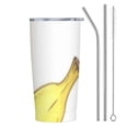 thumbnail image 1 of COMIO  Banana Pattern Water Bottle with Straw Lid Vacuum Insulated Stainless Steel Thermo Flask for Sports Cycling Hiking School Home, 1 of 7