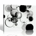 thumbnail image 1 of COMIO Bathroom Decor Wall Art Black and White Bubbles Prints Pictures Framed Canvas Artwork Wall Art for Bedroom Kitchen Office Modern Ink and Wash Painting Decorations, 1 of 4