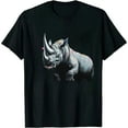 thumbnail image 1 of COMIO Battle Unicorn Rhinocerus Wildlife Animal Herbivore Rhino T-Shirt, 1 of 3