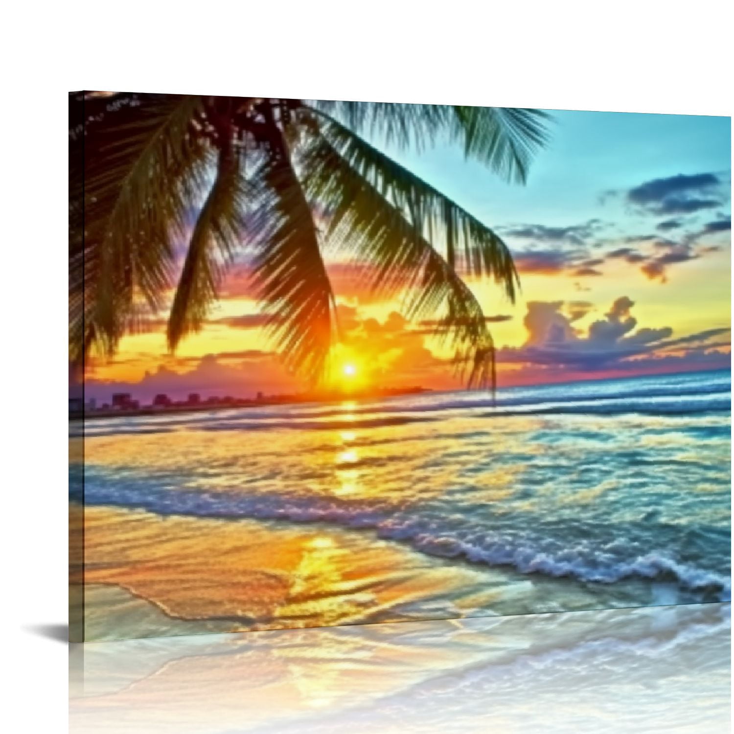 COMIO Beach Canvas Wall Art Seascape Theme Pictures Home Decor Blue ...