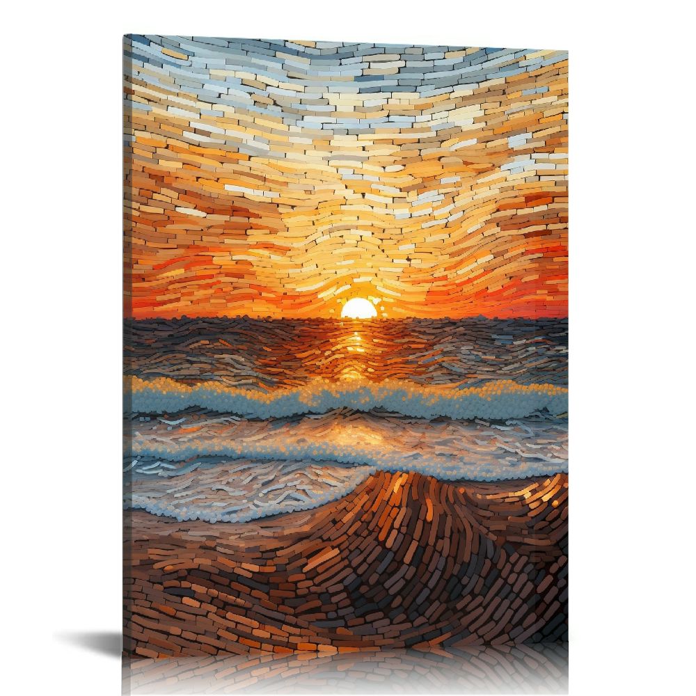 COMIO Beach Canvas Wall Art for Living Room Bedroom Home Decorations ...