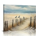 thumbnail image 1 of COMIO Beach Canvas Wall Arts with Textured 3D Seascape Blue Oil Painting Abstract Coastal Picture Modern Ocean Artwork for Living Room Bedroom Bathroom Decor 20x16in, 1 of 4