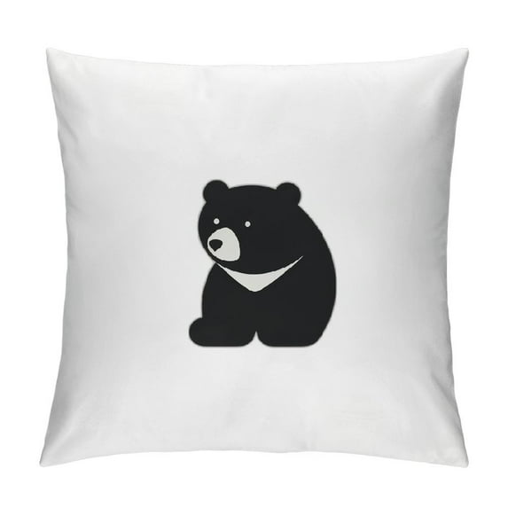 COMIO Bear Decorative Outdoor Pillow Covers Modern Black Bear Throw Pillow Covers Mountain Forest Southwest Pillowcase Square Cushion Cover for Bedroom Sofa Couch Home Decor