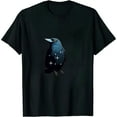 thumbnail image 1 of COMIO Beautiful Black Crow Raven Bird Watch. Birds Silhouette T-Shirt, 1 of 3