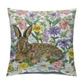 thumbnail image 1 of COMIO Beautiful Flowers Bunny Satin Pillowcase for Hair and Skin Pillowcase-Slip Cooling Satin Pillow Covers with Envelope Closure,Standard Size-Easter Decoration,Multicolored, 1 of 5