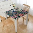thumbnail image 1 of COMIO Beautiful Peacock with Tropical Japanese Flowers Tree Spring Surface Textures Decorative Rectangular Outdoor Picnic Camping and Indoor Kitchen Dining Party Tablecloth White, 1 of 7