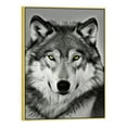 thumbnail image 1 of COMIO Bedroom Living Room Home Decor Animal Wolf Satin with Golden Frame 12x16in / 16x20in 16x20in, 1 of 4