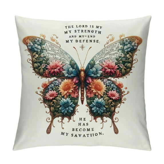 YANMS Bible Throw Pillow Covers for Christian Women Bible Verse Pillowcase Butterfly Scripture Religious Pillowcase Gifts for Sofa Couch Home Inspirational Decorations