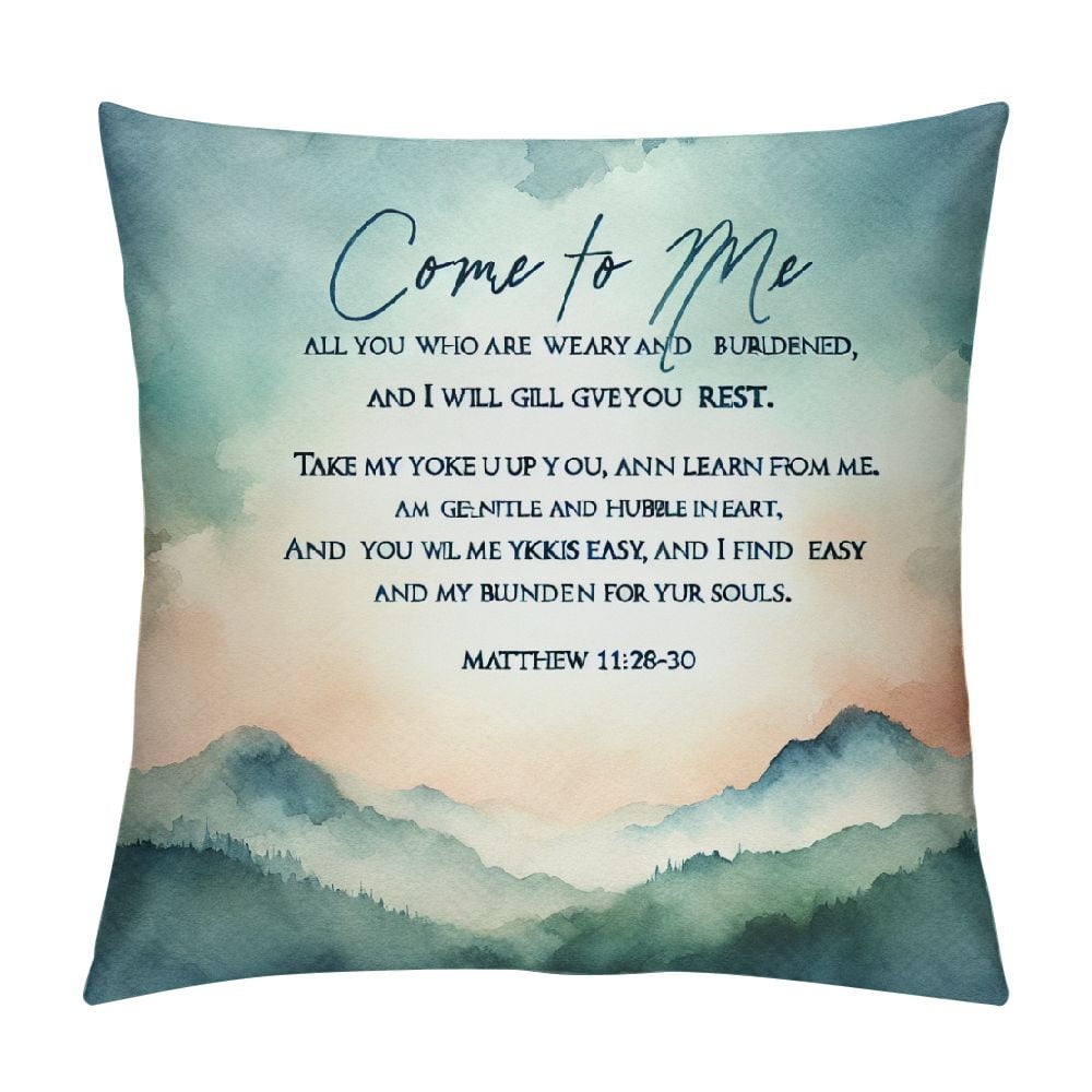 COMIO Bible Verse Throw Pillow Cover Cushion case, Christian Religious