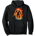 thumbnail image 1 of COMIO Big Killer Robot in burning Flames for Sci Fi Lovers Pullover Hoodie, 1 of 3
