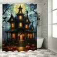 thumbnail image 1 of YANMS Big Old On The Stone Gothic Durable and Washable Shower Curtain Multiple Sizes White, 1 of 6