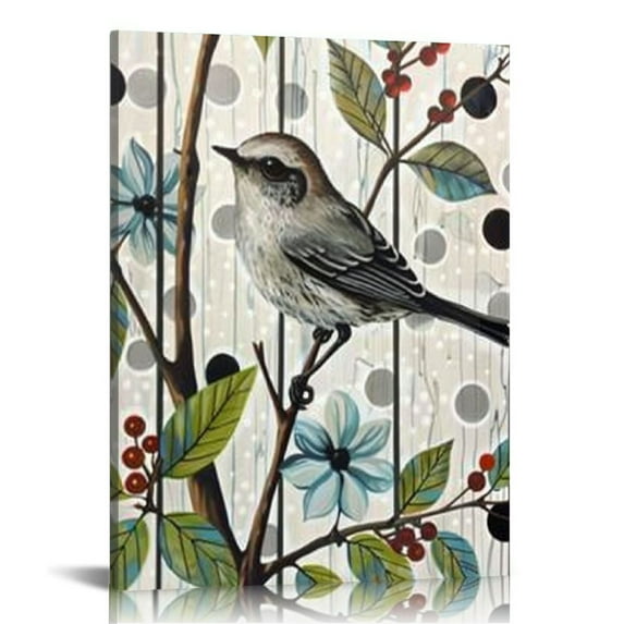 COMIO Bird On The Branch Abstract Canvas Wall Art For Living Room Wall Decor For Bedroom Kitchen Decorations Abstract Hang Posters Canvas Prints Artwork Modern Framed Bathroom Home Decoration