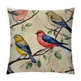 thumbnail image 1 of COMIO  Birds Vintage Pillowcase Pillow Cover Protector Pillow Sham Floral Flowers Spring Summer Beige Standard Pillow Case with Zipper for Throw Pillow, 1 of 5