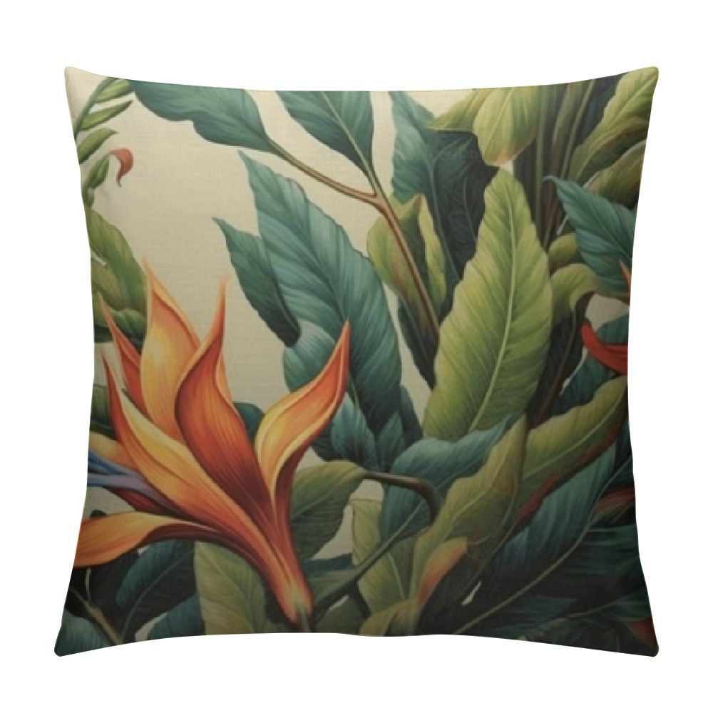 Jeff Granito's 'Birds of Paradise' Pillow Cover - Ready to Ship! (FREE SHIPPING in U.S.) main image 1