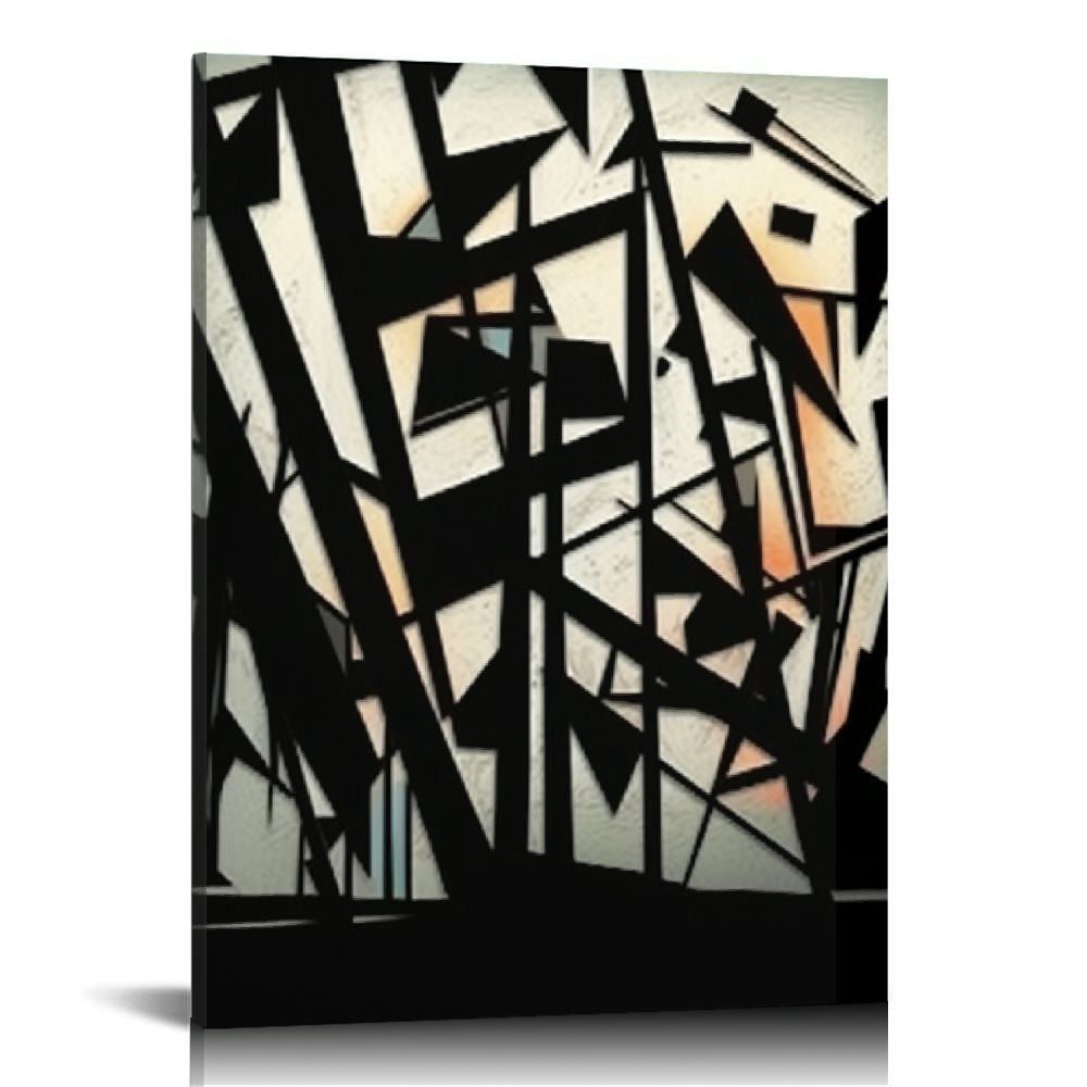 Abstract Metal Wall Art Set Of 4 – Modern Black Minimalist Decor For Living Room, Bedroom & Office