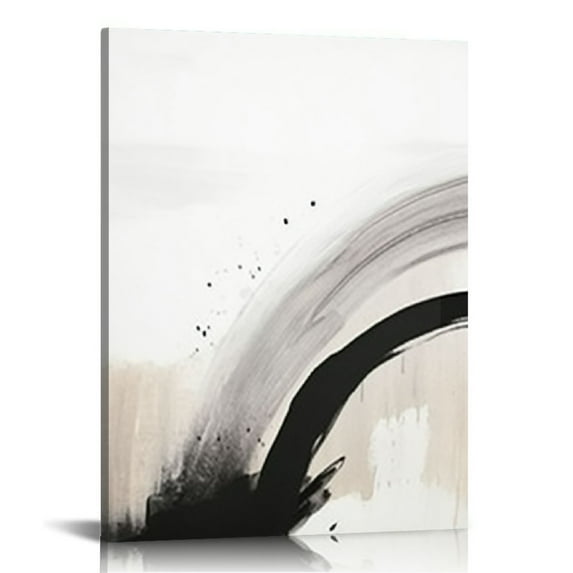 COMIO Black Beige Grey Wall Art Abstract Geometric Artwork Minimalist Boho Pictures Black ink Lines Canvas Wall Art Neutral Abstract Painting Beige Boho Posters Modern Abstract Prints
