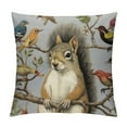 thumbnail image 1 of COMIO  Black Brown Animal Lover Bird Squirrel Butterfly Dragonfly Lumbar Pillowcase Throw Pillow Cover Cushion Case Rectangular, 1 of 5