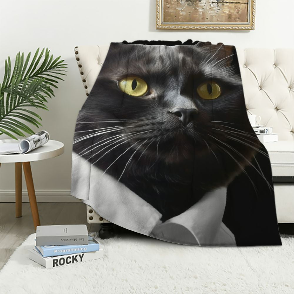 Monster Mash Black Cat Quilted Blanket NCU0PD399 main image 0