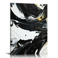 thumbnail image 1 of COMIO Black and Gold Abstract Canvas Wall Art Minimalist Geometric Poster Prints for Living Room Decor Black White and Beige Abstract Wall Art Neutral Black Painting Picture for Bedroom No Frame, 1 of 4