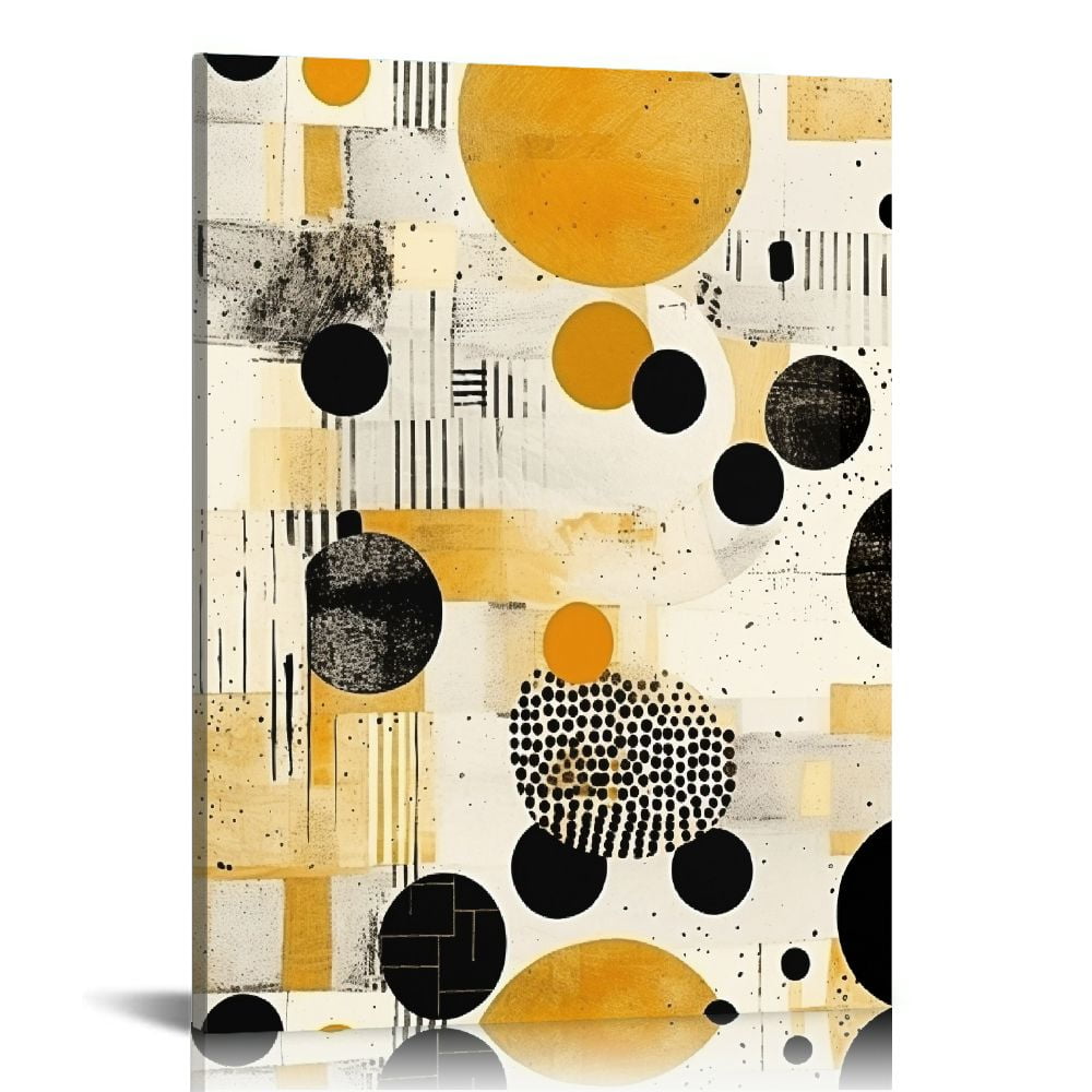 COMIO Black Gold Gray Wall Art Black Gold White Pictures Black and Gold