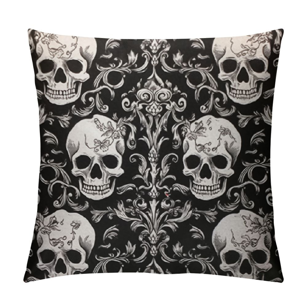 Urdesigner Two Skulls In Love Cotton Linen Decorative Cushion Covers Vintage Skull Throw Pillow Cases For Sofa Hot Sale 18 18 Inches By Urdesigner
