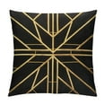 thumbnail image 1 of COMIO  Black Striped Geometric Lines Cushion Case Luxury Modern Square Throw Pillow Cover Decorative Pillow for Couch Living Room Bedroom Car, 1 of 5