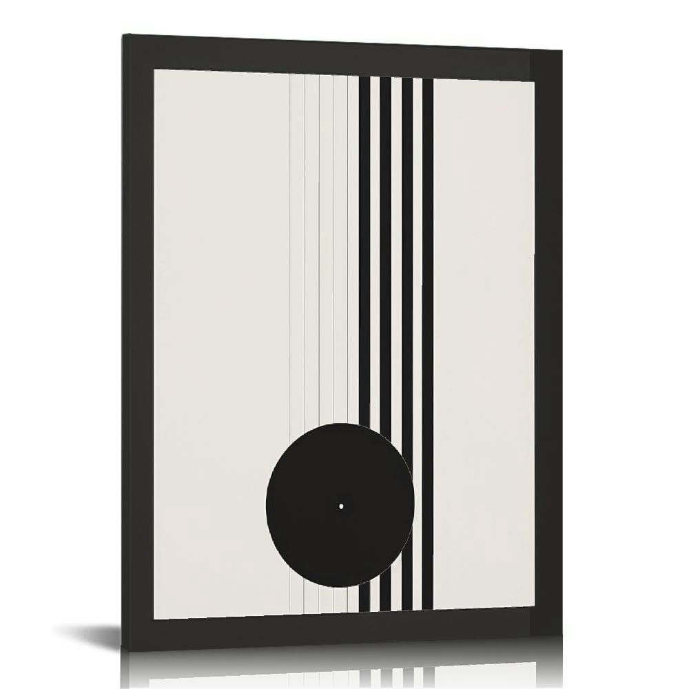 COMIO Black and White Geometric Abstract Wall Art Black and White Boho ...