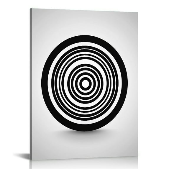 COMIO Black and White Wall Art Canvas Set Mid Century Boho Pictures Modern Geometric Lines Rounds Wall Decor Minimalist Bohemian Abstract Painting Artwork for Living Room Bedroom Office