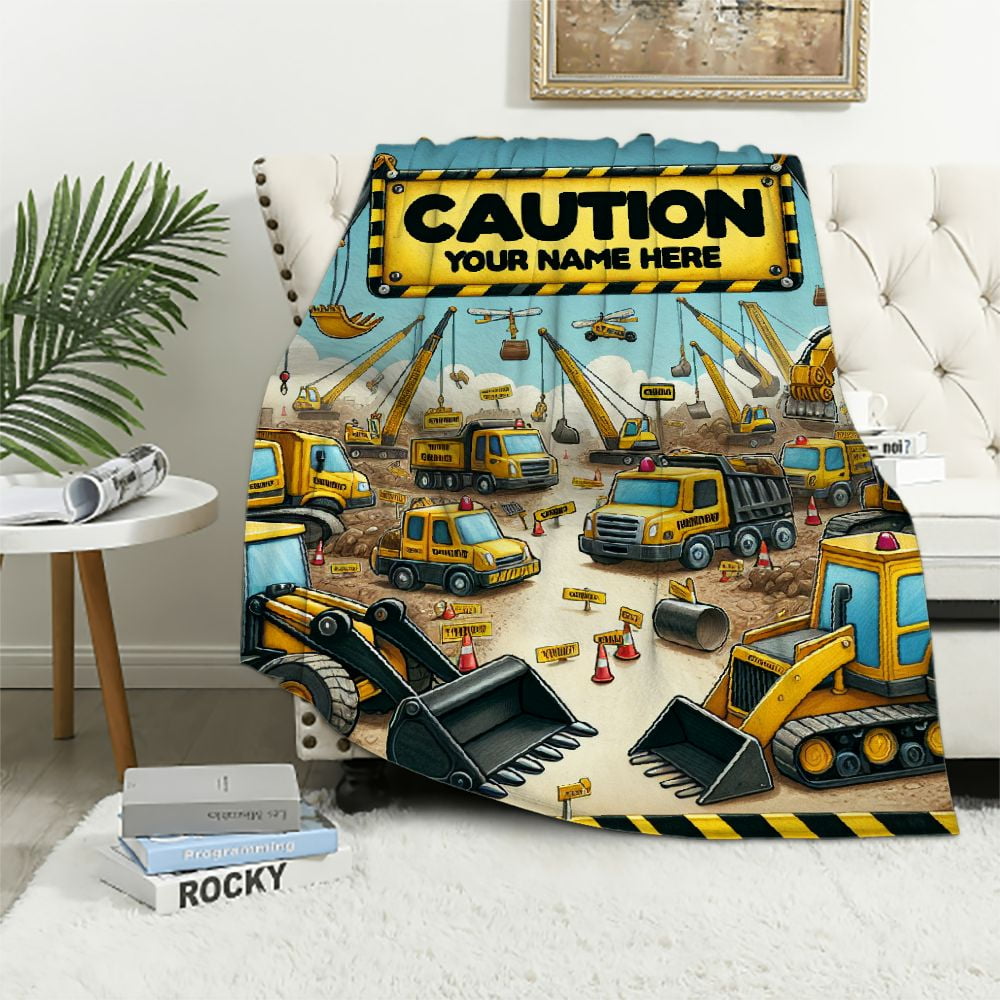 COMIO Blanket for Women Men Construction Truck Blanket Throw for Women Men Tonka Dump