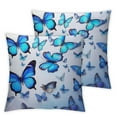 thumbnail image 1 of COMIO  Blue Butterfly Merchandise Throw Pillow Covers Sofa Pillowcase Car Square Throw Pillowcases Home Decoration 2Pcs, 1 of 6