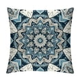 thumbnail image 1 of YANMS Blue Ceramic Pattern Throw Pillow Covers Floral Geometric Flower Pillowcases Cushion Cover for Men Women Sofa Bed, 1 of 5