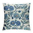 thumbnail image 1 of COMIO Blue Floral Pillow Covers Rustic Light Blue Green Chinoiserie Flowers Leaves Birds Print Decorative Outdoor Pillowcases Farmhouse Holiday Throw Cushion Cases Decor for Couch Sofa Bed, 1 of 5