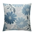 thumbnail image 1 of COMIO  Blue Grey Flower Pillow Covers  Abstract Flowers Decorative Throw Pillows Case Square Cushion Cover for Couch Bed Livingroom Farmhouse Decoration, 1 of 5