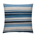 thumbnail image 1 of COMIO  Blue Striped Lumbar Throw Pillow Cover Multicolor Textured Bohemian Cushion Case Modern Neutral Rectangular Pillowcase for Sofa Couch Bedroom Living Room Home Decoration, 1 of 5