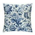thumbnail image 1 of COMIO Blue and White Porcelain Floral Butterfly Pillow Covers Vintage Chinoiserie Couch Pillow Case Modern Decorative Square Throw Pillows for Living Room Cushion Outdoor, 1 of 5