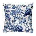 thumbnail image 1 of COMIO Blue and White Porcelain Pillow Covers Set of  Floral Chinoiserie Rabbit Pattern Farmhouse Decorative French Country Style Cushion Pillowcases for Bedroom Living Room Sofa,, 1 of 5