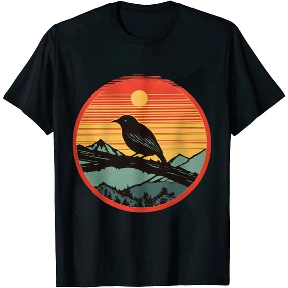 COMIO Bluebird Retro Vintage 80s Style Birding Gift T-Shirt