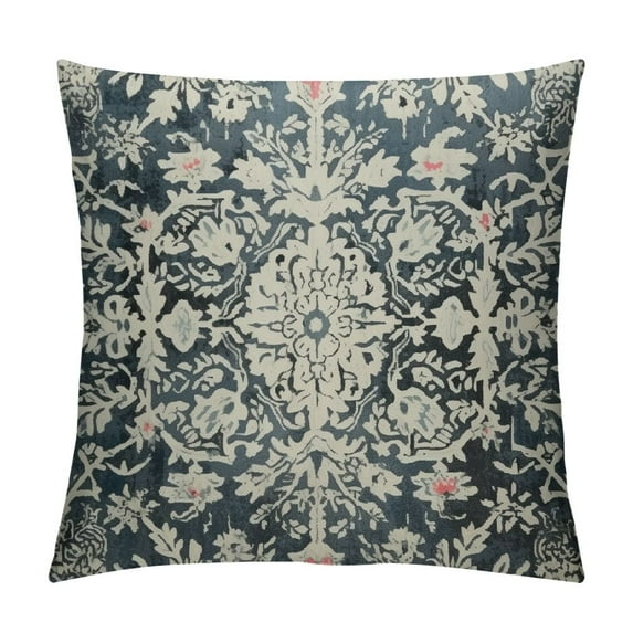 COMIO Boho Ethnic Pillow Covers Bohemian Carpet Throw Pillows For Couch Navy Blue Brown Geometric Decorative Pillow Cases Farmhouse Home Decor For Sofa Porch Patio Bed Room Outdoor